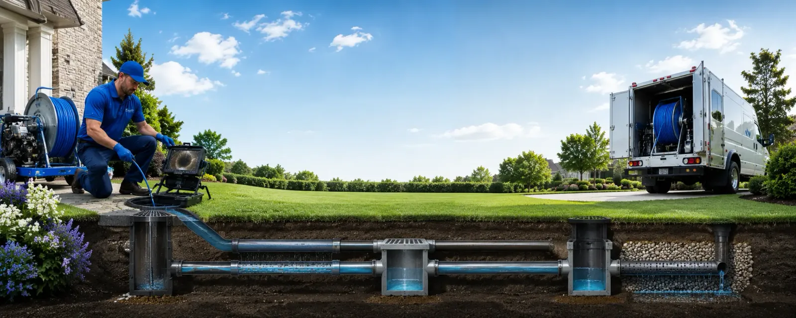 Outdoor drain cleaning information for Bradford, OH
